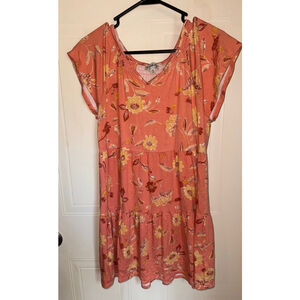 Wonderly floral tiered knit dress